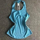 Stylish Fitness Vest Tops for Women-Blue-4