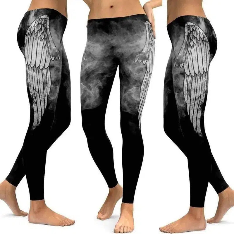 LOVEMI - Lovemi - Yoga angel wings print sweatpants