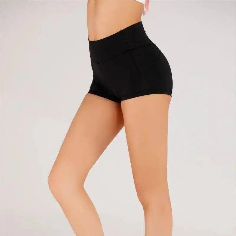 Yoga wear shorts fitness running super short-Black-17