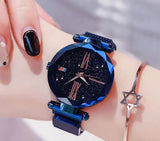 Luxury Women Watches Ladies Clock Magnet Buckle Starry Diamond Geometric Surface Quartz Wristwatch-9