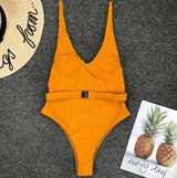 Maillot De Bain Une Nunzia-Orange-5