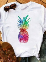 Maycaur Pineapple Print Tee-bt7986-1