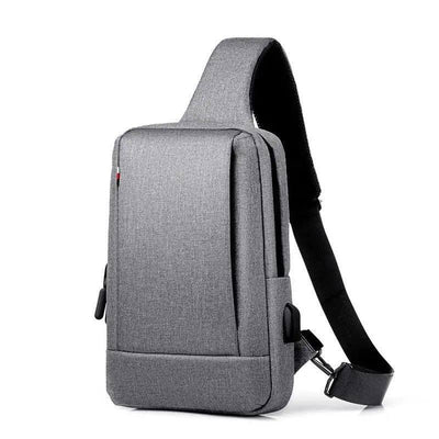 Men Chest Bag Shoulder Bags Crossbody Sling Backpack-Light grey-3