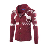 Men's fawn sweater Christmas cardigan sweater-3