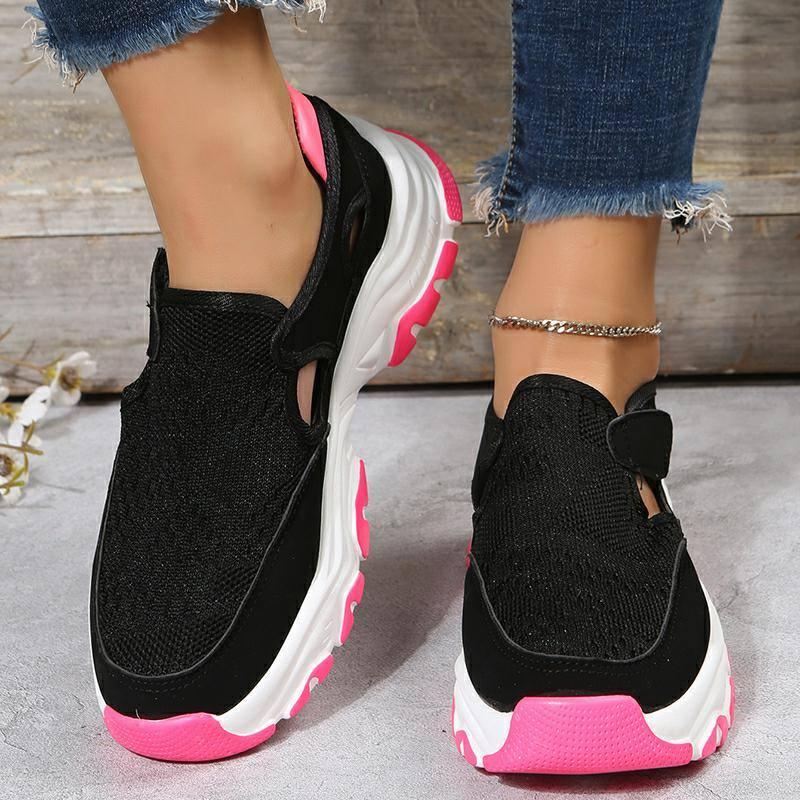 Mesh Sport Shoes Women Fashion Outdoor Flat Heel Round Toe-3