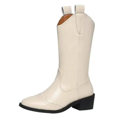 new Autumn Fashion Mid-calf Boots For Women Pointed Sleeve-2