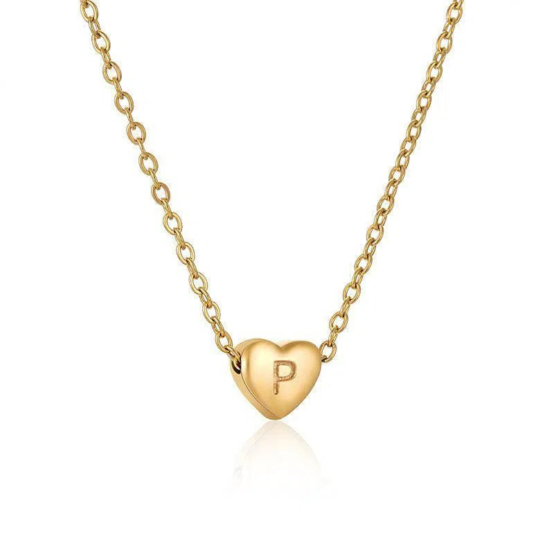 Ins Style Love Letter Necklace Women Stainless Steel Heart-shaped Niche Clavicle Chain Fashion Necklace-20