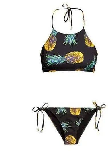 Pineapple Print Swimsuit Bikinis Suit-2