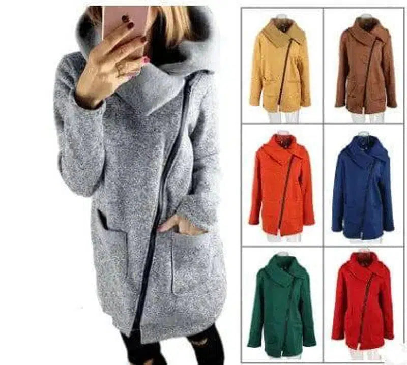 Plus Velvet Sweater Female Wool Sweater Coat-1