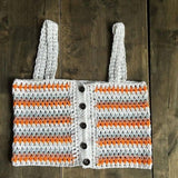 Beach Hollow Wrapped Chest Handmade Cotton Woven-Orange-4