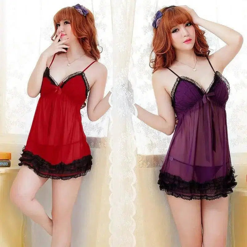 Lingerie Lace Pajamas Women's Suspender-1