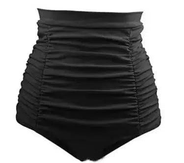 Sexy Solid High Waist Bikini Bottom Women Swimwear-2