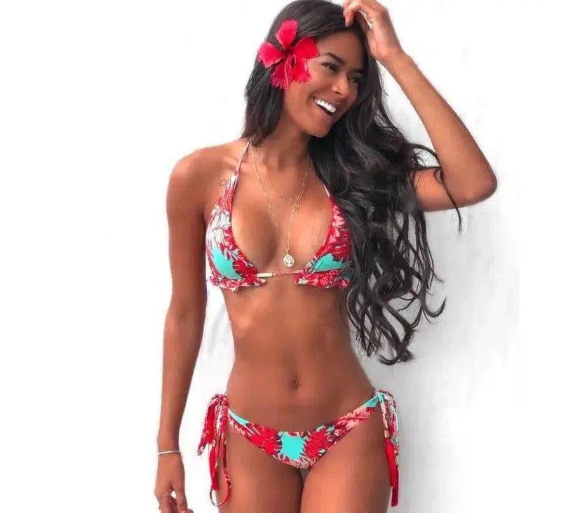 Sexy Split Bikini 25 Color Explosive Plus Color Swimsuit-Printing1-1