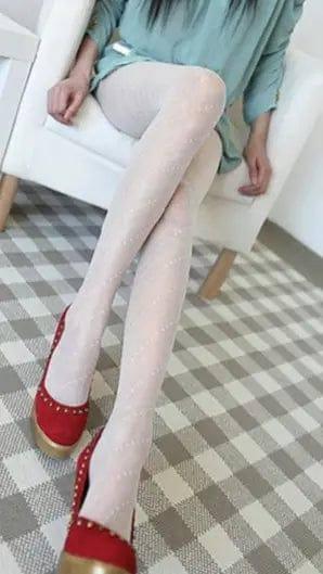 Sheer tights with polka dots-2-4