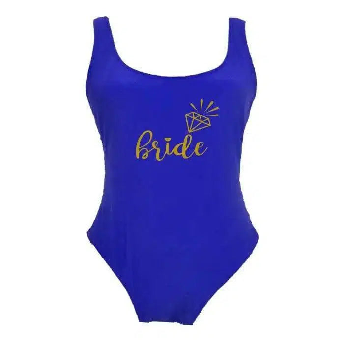 Shou One-piece Swimsuit, Simple And Sexy Backless-Royalblue-2