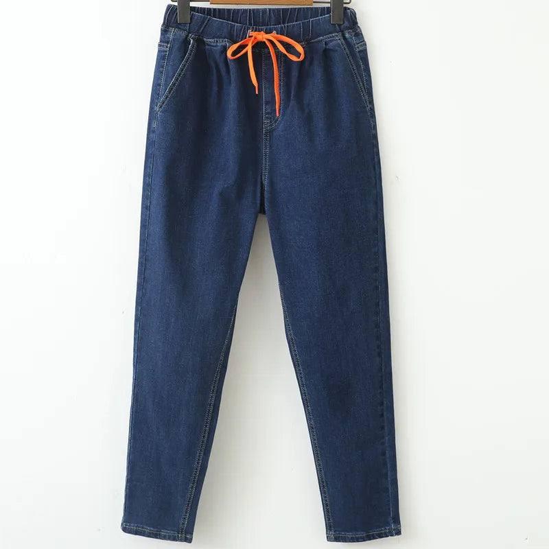 Stylish Drawstring Blue Joggers for Casual Wear-dark blue Sh038-8