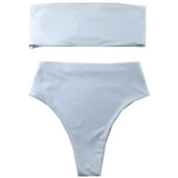 Summer swimwear bikini-White-8