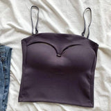 Tank Tops Women With Built In Bra Spaghetti Strap Tanks For-B-gray-16