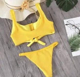 The Europe And The United States Sexy Swimsuit Bikini-Yellow-4