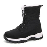 Thick Plush Plus Velvet Warm Women Snow Boots-Black-3