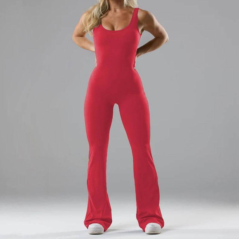 Tight Yoga Bodysuit Casual Hollow Seamless-XS-12