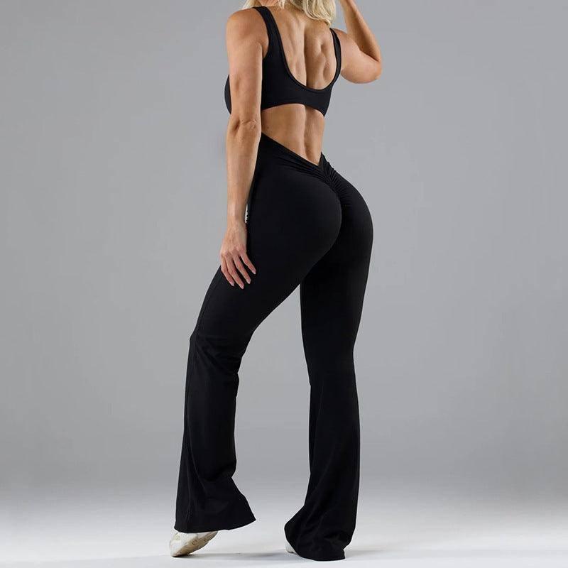 Tight Yoga Bodysuit Casual Hollow Seamless-XS-5