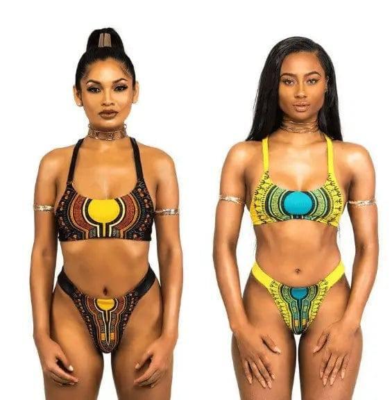 Two Piece Ankara Print Bikini Set-1