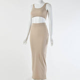 Two-piece hot skirt-Apricot-12