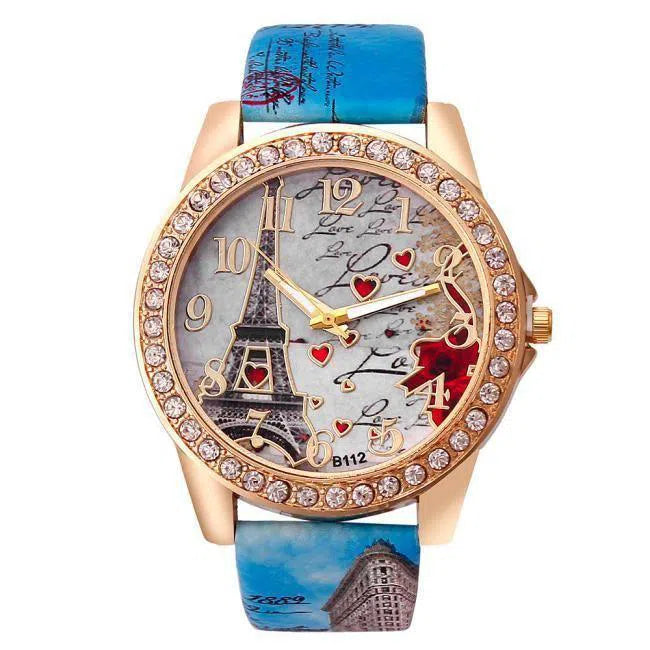 New Vintage Paris Eiffel Tower Women's Quartz Watch Women Girls Ladies Students Casual Wristwatch Relojes-6