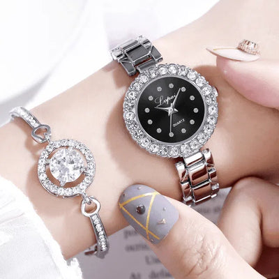 Watches-Set Bangle Clock Bracelet Wrist-Watch Quartz Women Fashion Ladies Brand Luxury-2