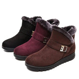 Winter Boots Women Warm Plush Snow Boots Zipper Comfort-4