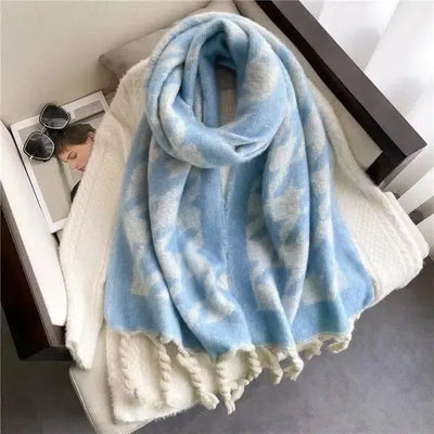 Winter Scarf Women Cashmere Warm Pashmina Solid Female Scarv-WT713-2