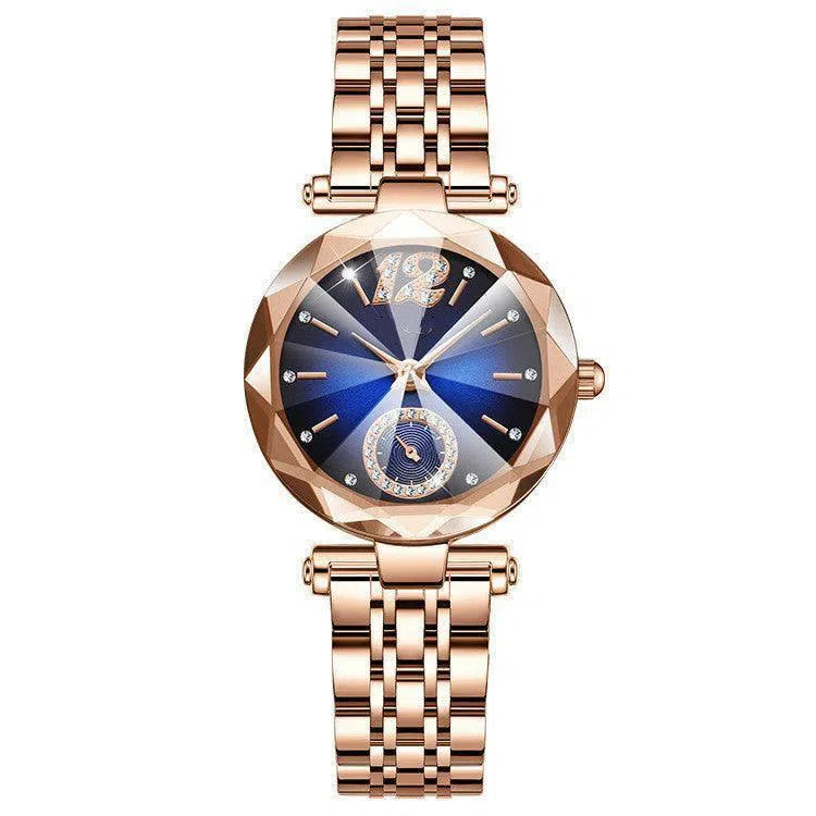 Women's Fashionable Multi-pronged Gradient Glass With Diamond Face Watch-7