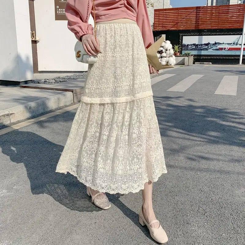 Women's High Waist Slimming Midi Skirt-1