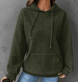 Women's Loose Casual Solid Color Long-sleeved Sweater-Green-11