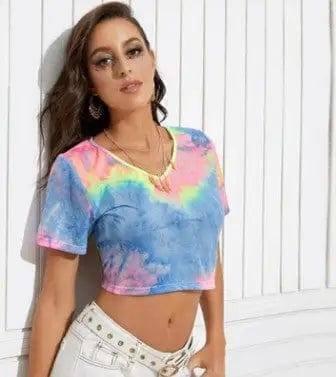 Women's printed T-shirt tops women-3