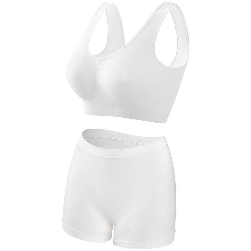 Women's Thin Underwear Push Up And Anti-sagging Fitness-White-4