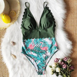 Women swimwear Swimsuit Bikini Sexy Plus Size OnePiece-C-8