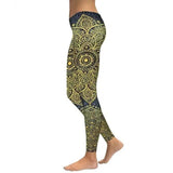 LOVEMI - Lovemi - Yellow Gold Mandala Yoga/Workout Leggings