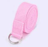 Yoga rope stretch with cotton yoga tension band-Pink-6