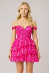 Sparkly Corset Tiered Dress