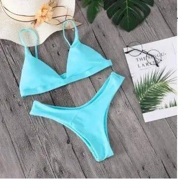 Chic Olive Triangle Bikini Set for Women - Swimwear Essentials-S-4